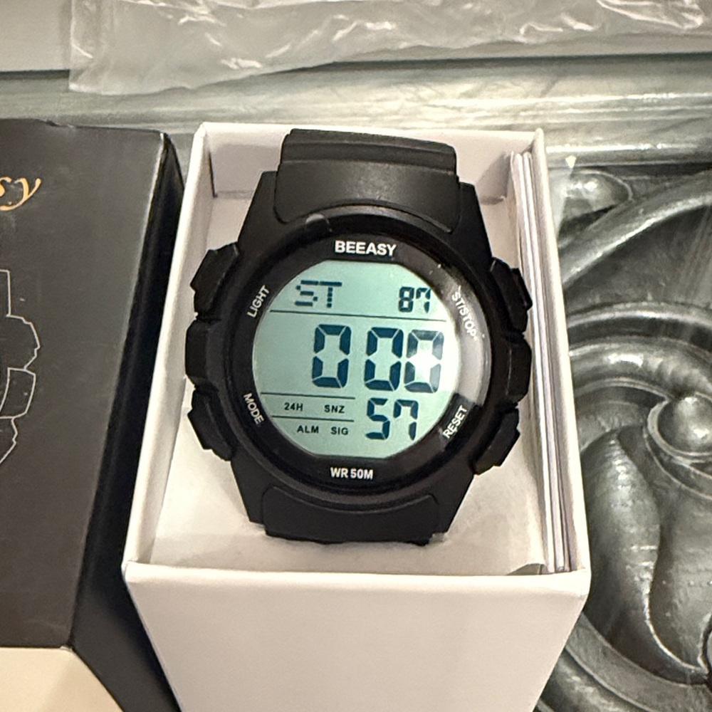 Beeasy Black Digital Sports Watch AW03